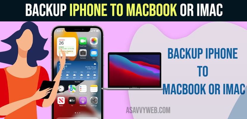 Backup iPhone to MacBook or iMac
