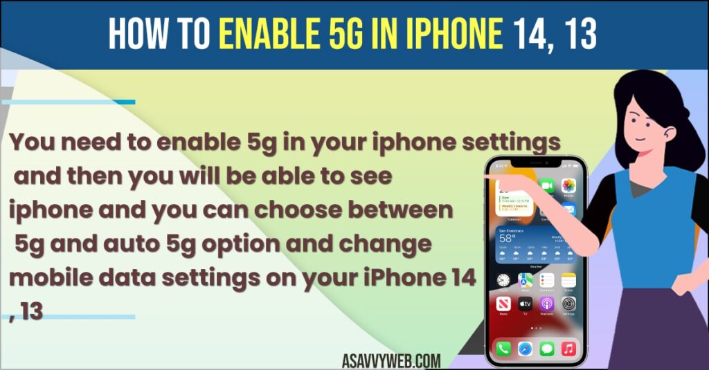 Enable 5G in iPhone 14, 13