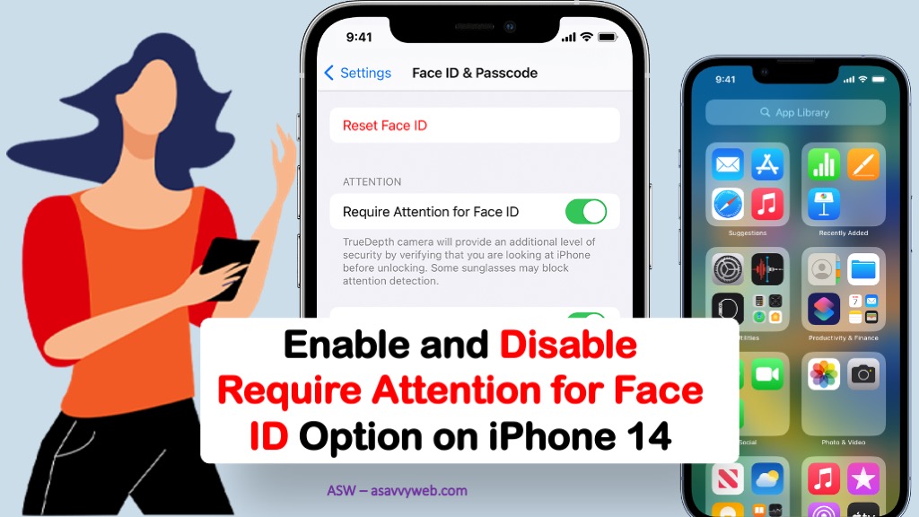 Enable and Disable Require Attention for Face ID Option on iPhone 14, 13, 12