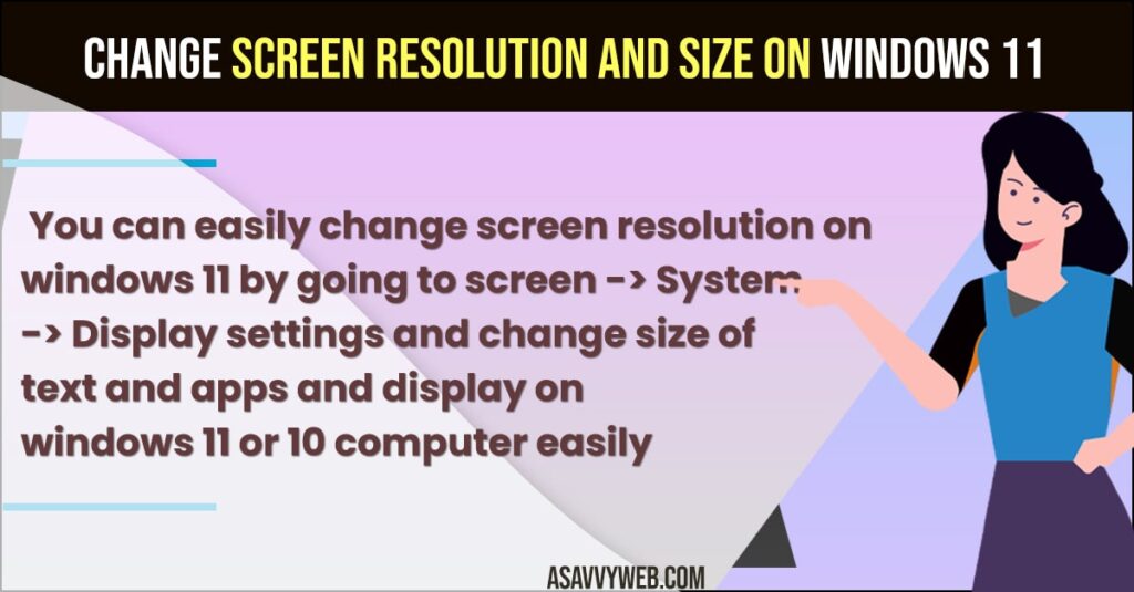 How to Change Screen Resolution and Size on Windows 11