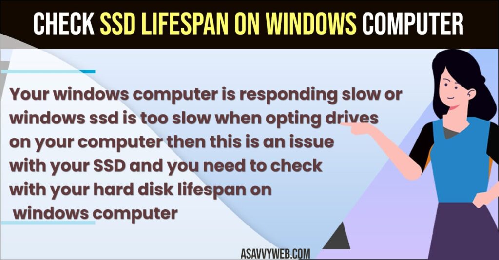 Check SSD Lifespan on Windows computer