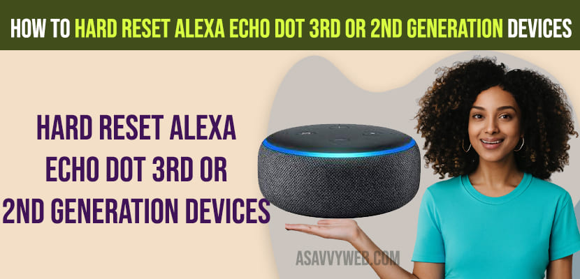 How to Hard Reset Alexa Echo Dot 3rd or 2nd Generation Devices