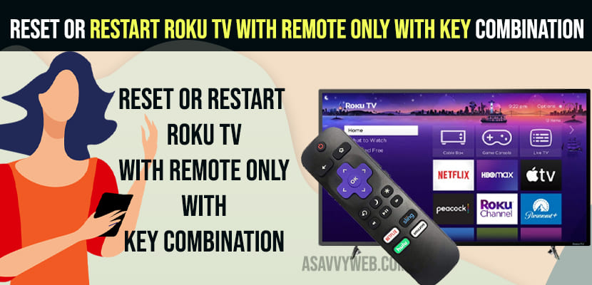 Reset or Restart Roku tv With Remote Only with Key Combination