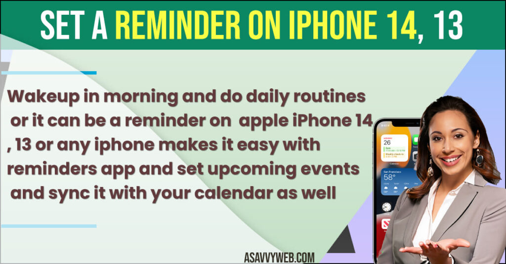 Set a Reminder on iPhone 14