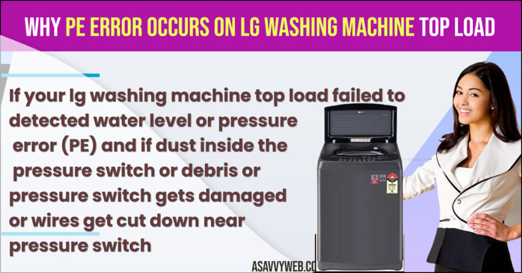 Fix PE Error on LG Top Load Washing Machine