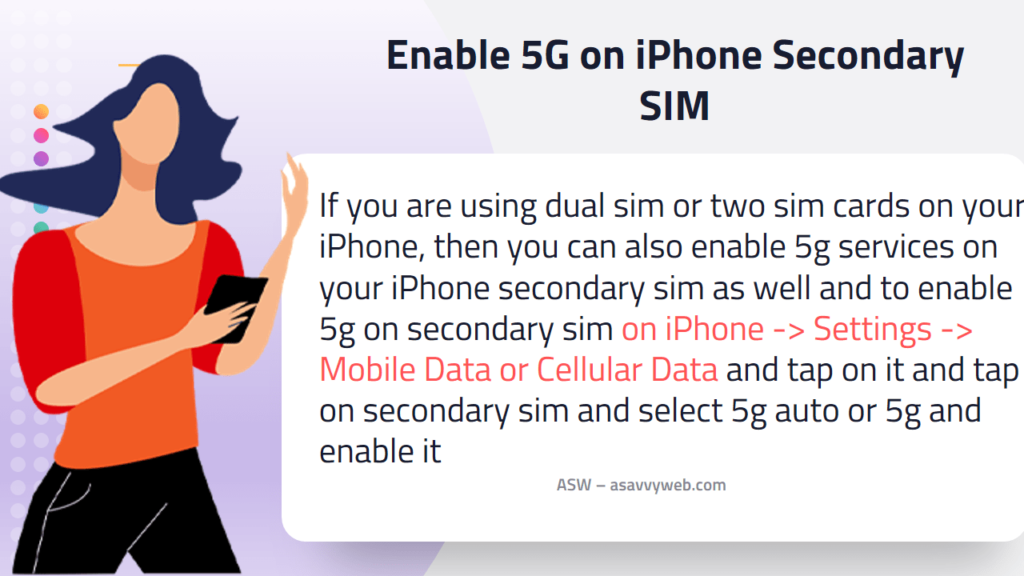 enable 5g on secondary sim card