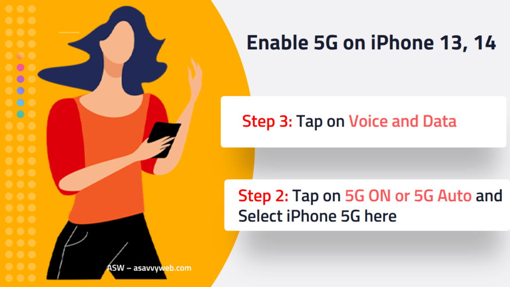 turn on 5g on iphone using mobile data serttings