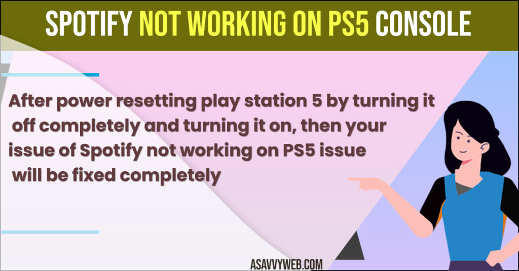 Spotify Not Working on PS5 Console