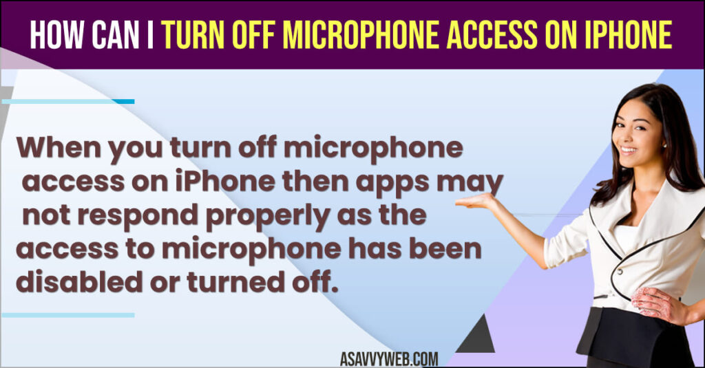 How to Turn Off Microphone Access on iPhone