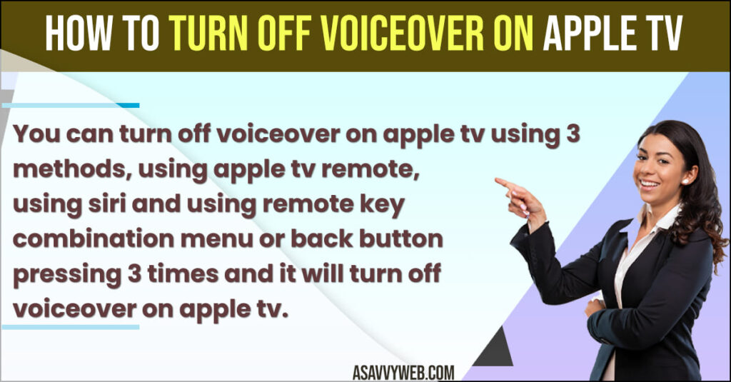 How to Turn Off Voiceover on Apple tv