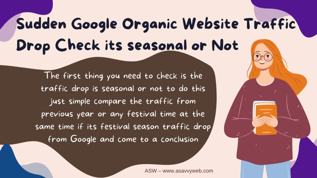 Google Organic Website Traffic Drop Check its seasonal or Not