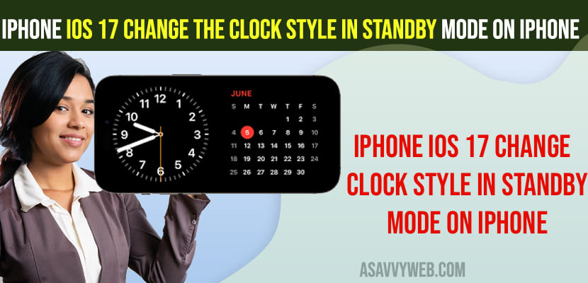 iPhone iOS 17 Change the Clock Style in StandBy Mode on iPhone