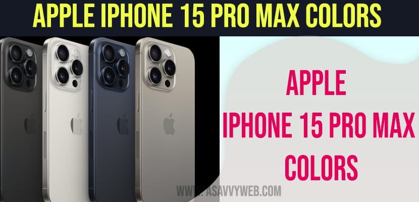 Apple iPhone 15 Pro Max Colors