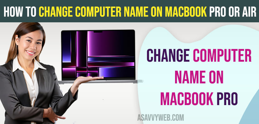 How to Change Computer Name on MacBook Pro or Air