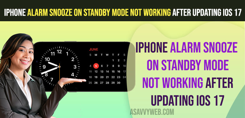 iPhone Alarm Snooze on Standby Mode not Working After updating ios 17