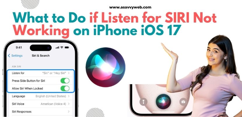 What to Do if Listen for SIRI Not Working on iPhone iOS 17
