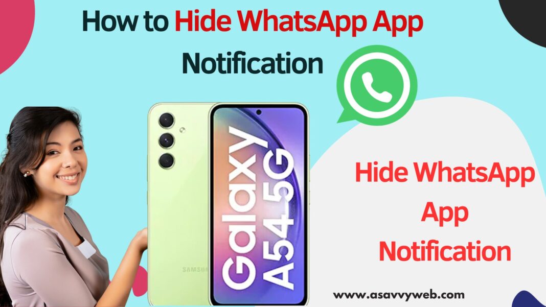How to Hide Whatsapp App Notification