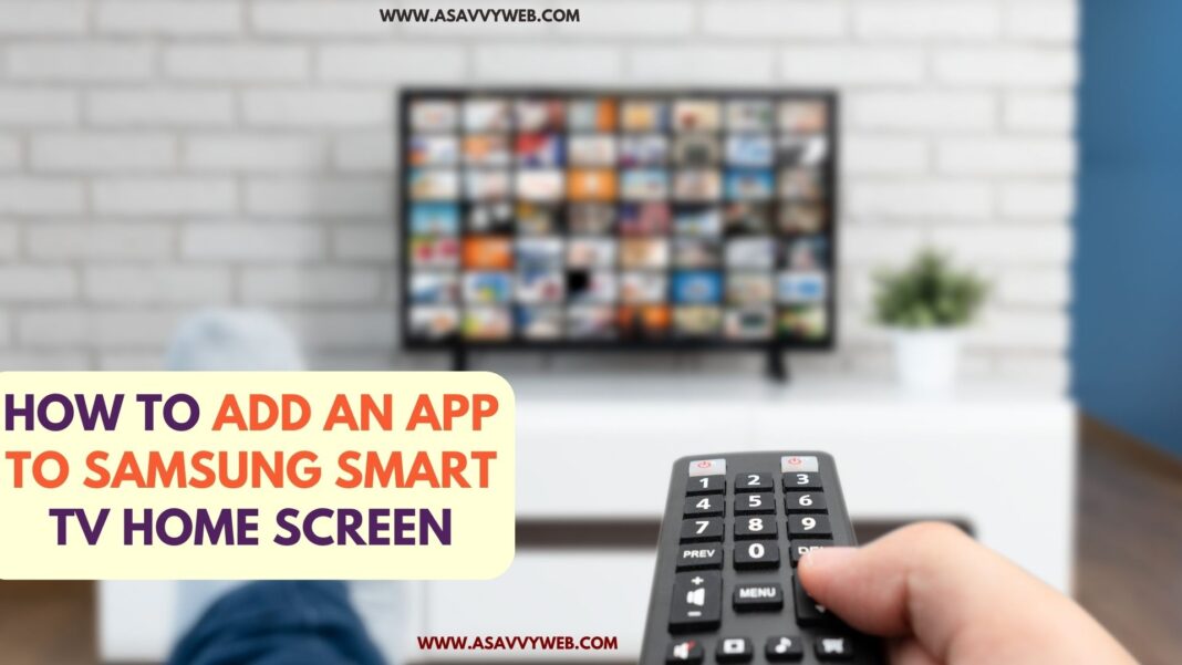 Add an app to samsung smart tv home screen