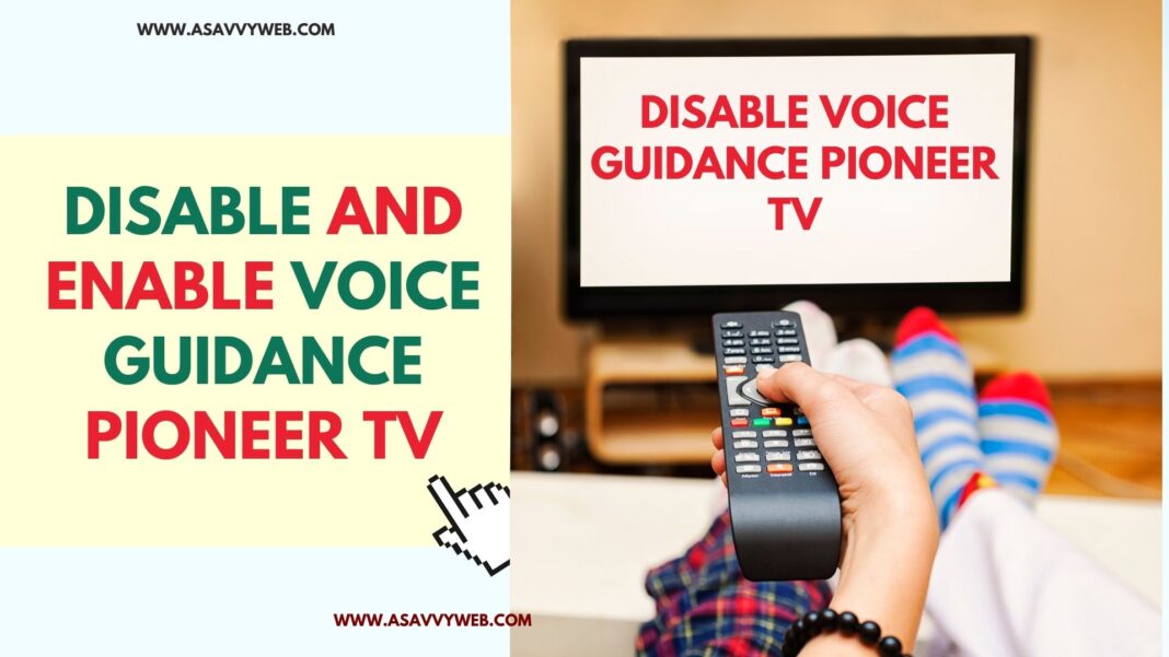 Disable and Enable Voice Guidance Pioneer TV