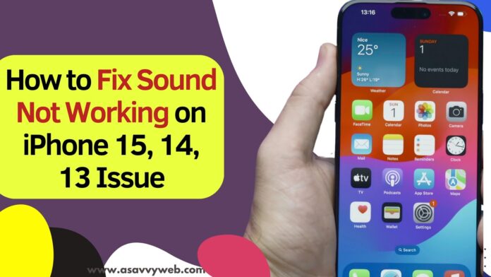 How to Fix Sound Not Working on iPhone 15, 14, 13 Issue