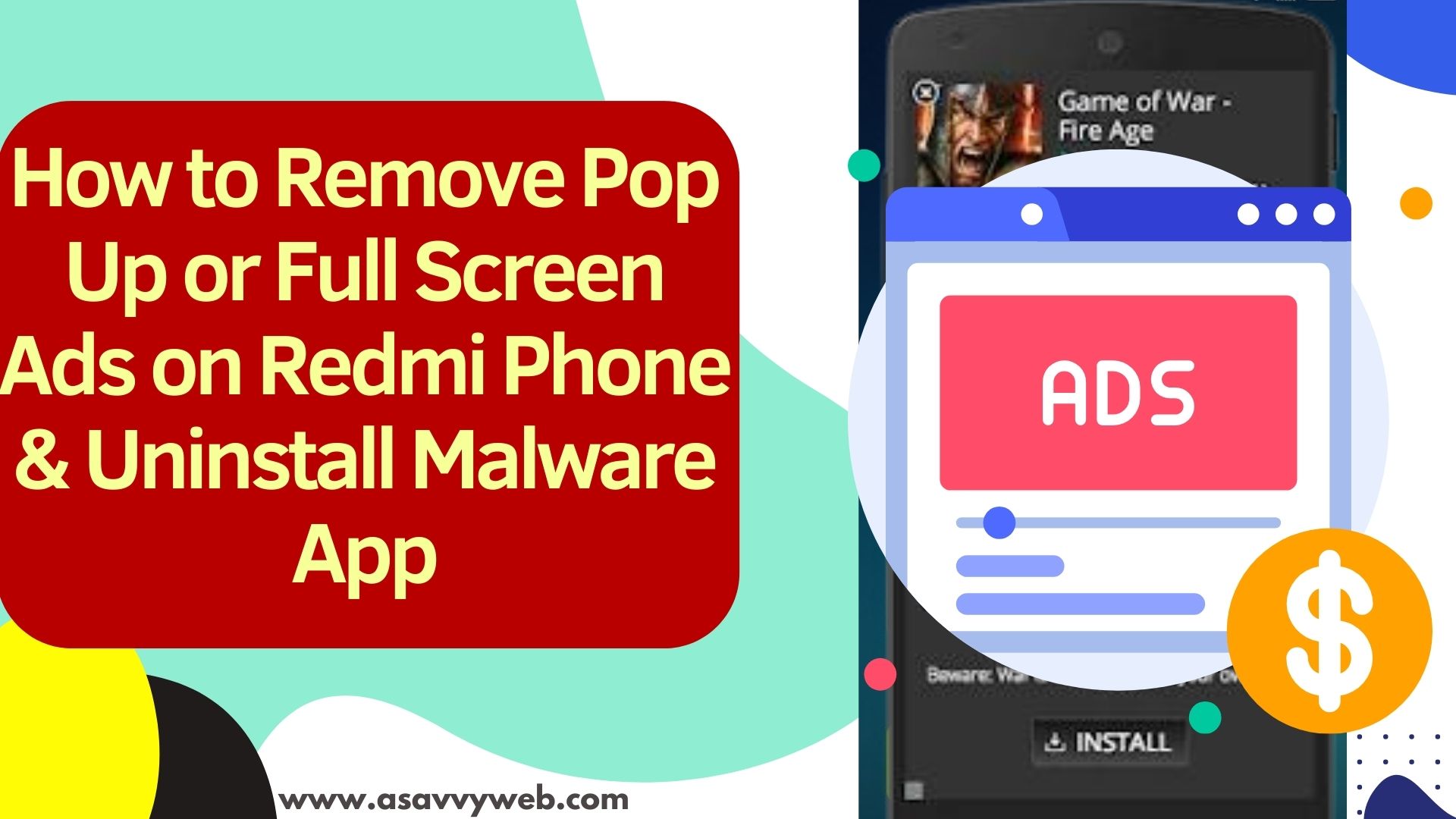 Remove Pop Up or Full Screen Ads on Redmi Phone & Uninstall Malware App