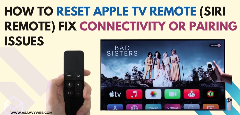 reset or unpair apple tv siri remote